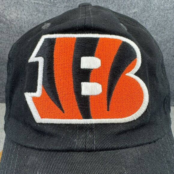 Cincinnati Bengals Hat Cap Strapback Adult Black Orange Adjustable Fanatics NFL - Picture 2 of 11